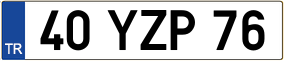 Trailer License Plate